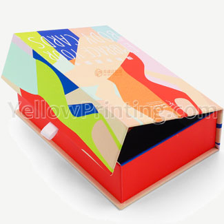 Red-Book-Shaped-Rigid-Cardboard-Foldable-Gift-Box-Printing-Paper-Clamshell-Magnetic-Gift-Boxes